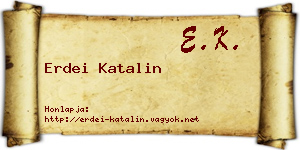 Erdei Katalin névjegykártya